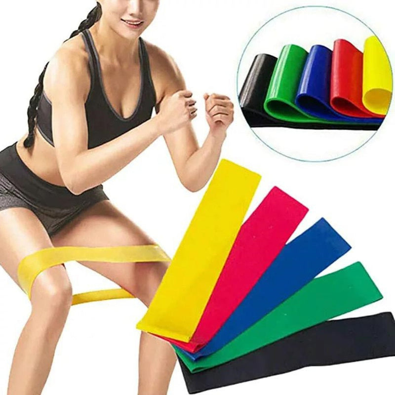 Kit 5 Faixas Elásticas Para Exercícios Multifuncional